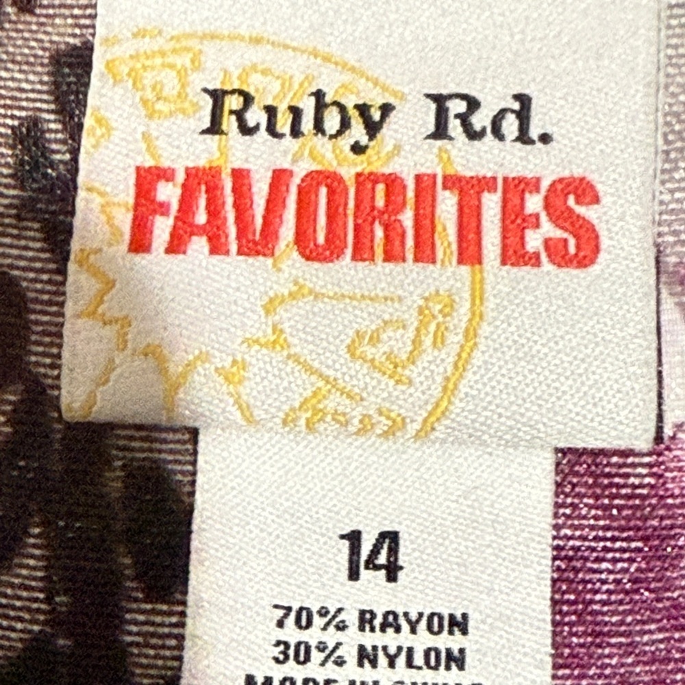 Ruby Rd. Multicolor Geometric Blouse, Long Sleeve… - image 7